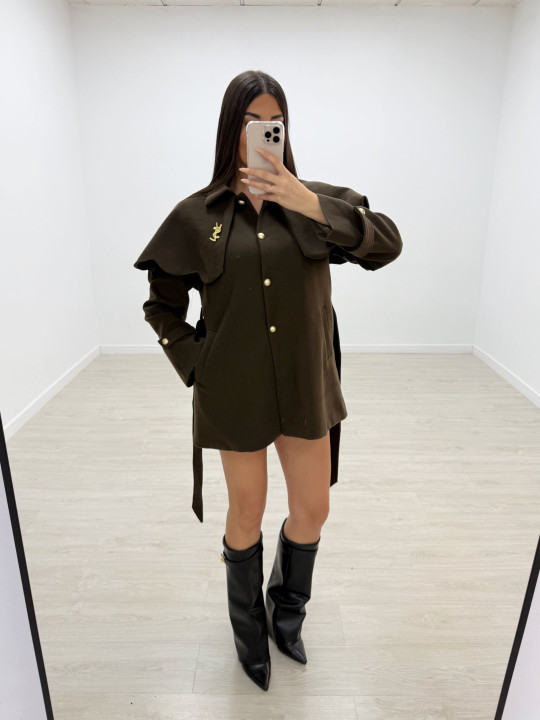 ABRIGO CAPA YSL VERDE